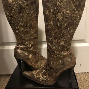 Gold Cowgirl Boots